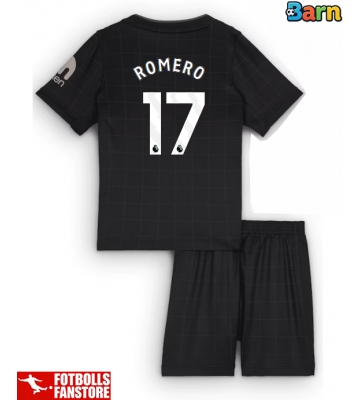 Tottenham Hotspur Cristian Romero #17 Bortatröja Barn 2025-26 Kortärmad (+ Korta byxor)